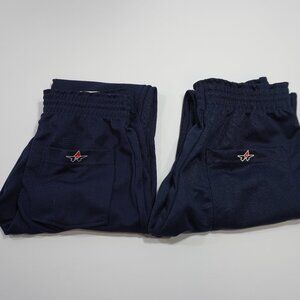 (2) Alleson Med Adult Navy Blue Softball/Baseball Knicker Pants Polyester NWOT